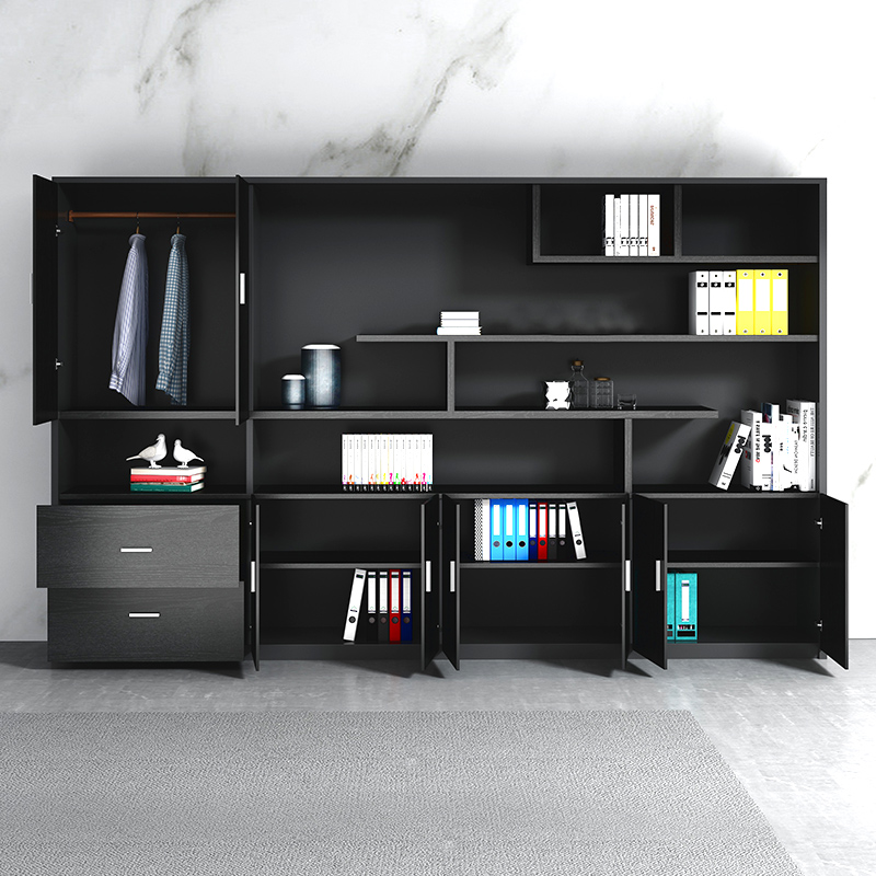 办公室书柜落地背景柜文件柜资料柜木质档案柜子储物柜办公家具