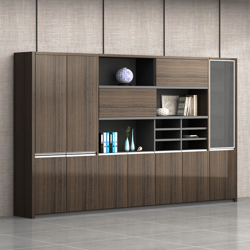 文件柜木质资料柜办公室隔断柜档案储物柜背景柜简约现代办公家具