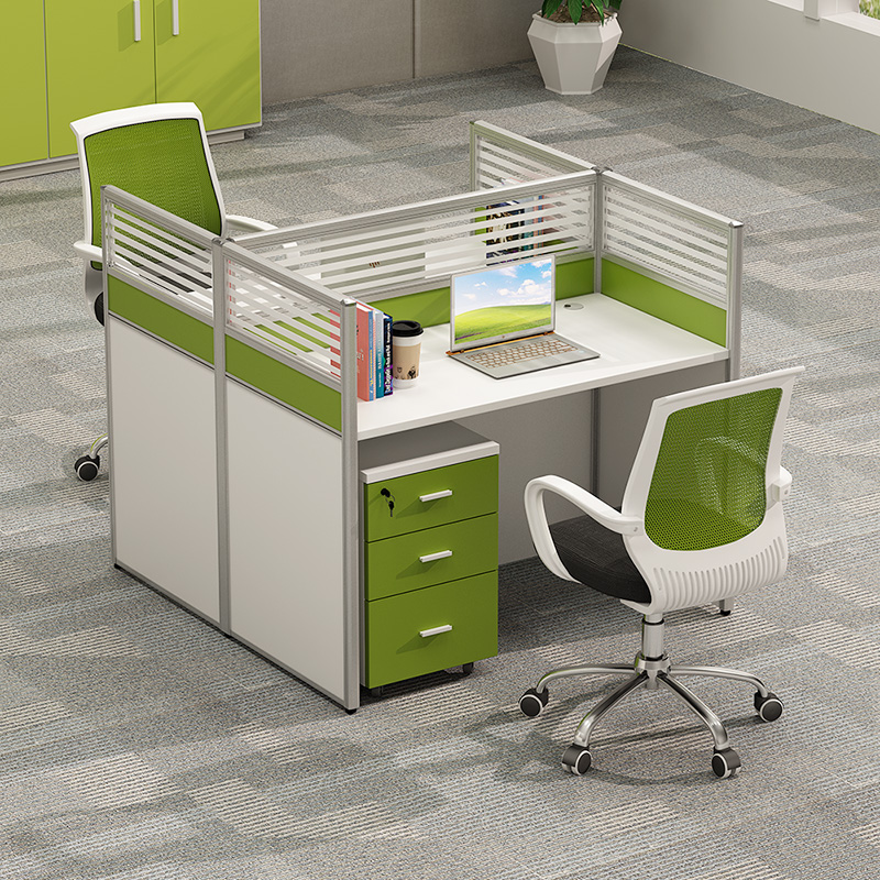 职员办公桌椅组合简约现代办公家具四人位4人员工电脑桌屏风卡座